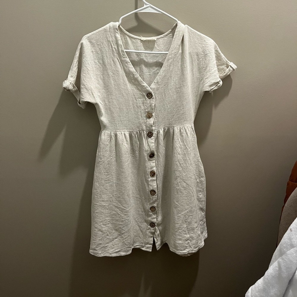 Cream baby doll dress